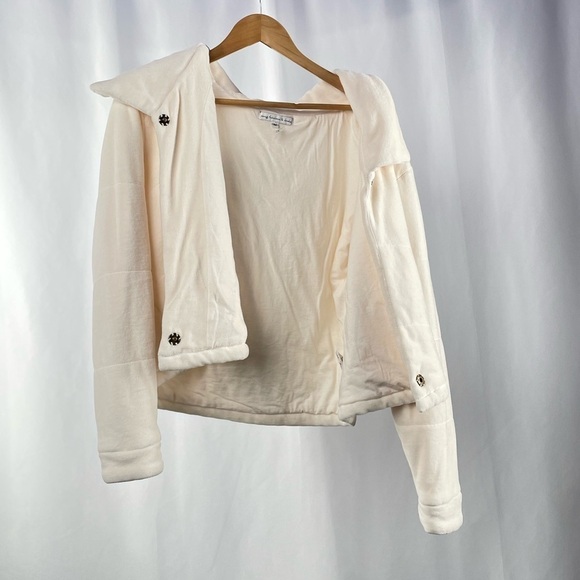 Young Fabulous & Broke Flurry Velour Jacket in Cream Size Medium - Picture 4 of 11